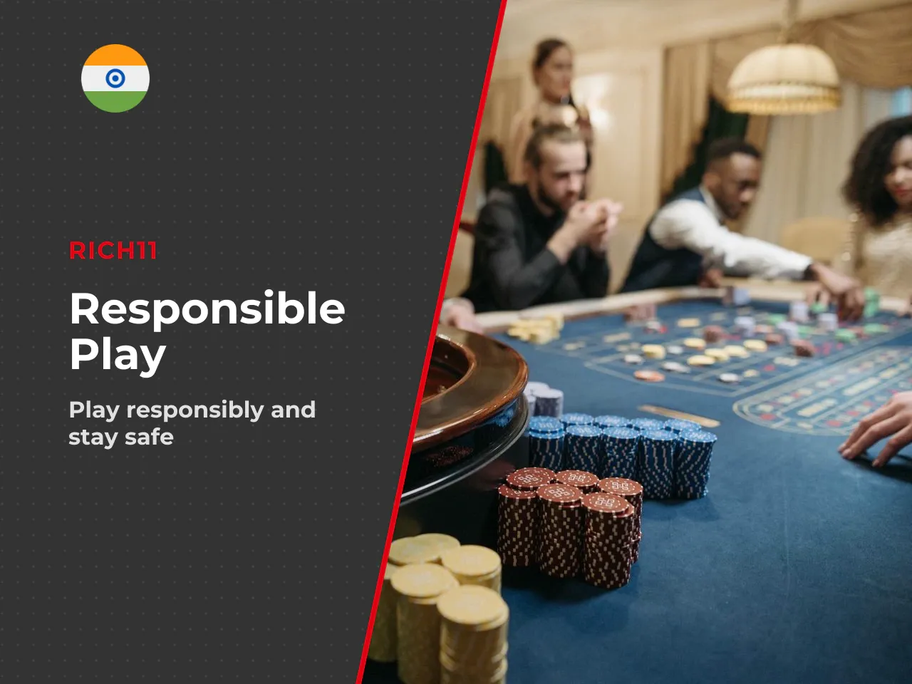 Responsible gambling reminder. Before every session